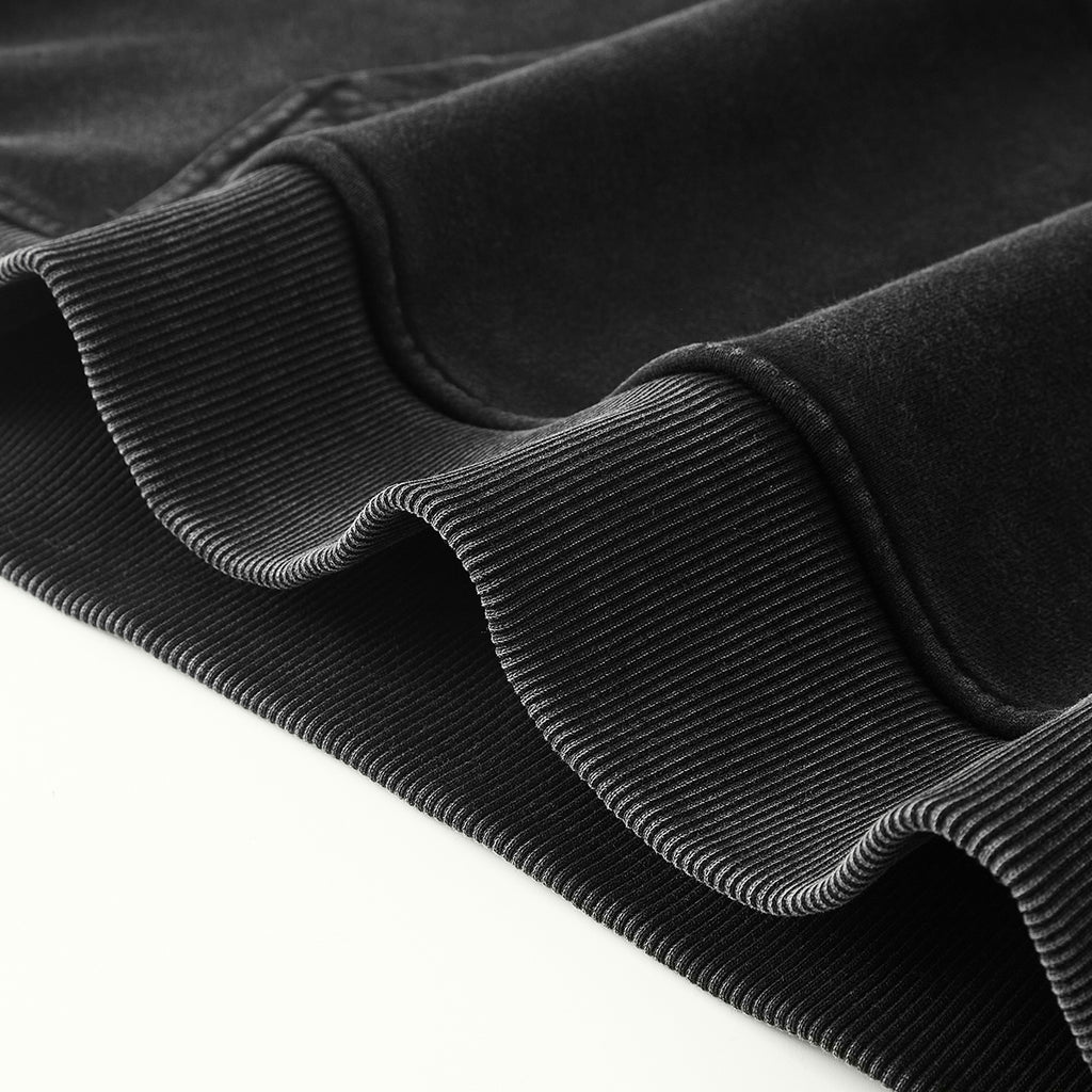 ATAVIST #001 Hoodie — Stoffdetail 440 g/m² gekämmte Baumwolle