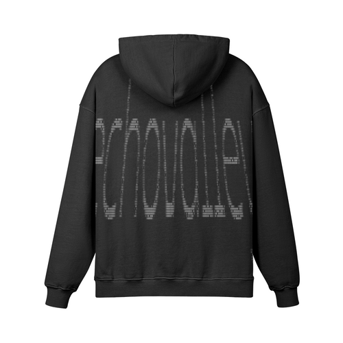 ATAVIST #001 Oversized Hoodie Faded Black — Rückseite