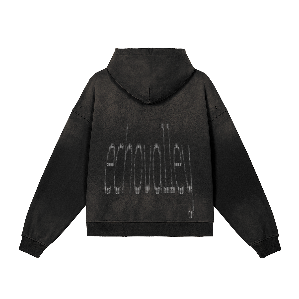 ATAVIST #002 Full-Zip Hoodie Black — Rückseite mit Backprint