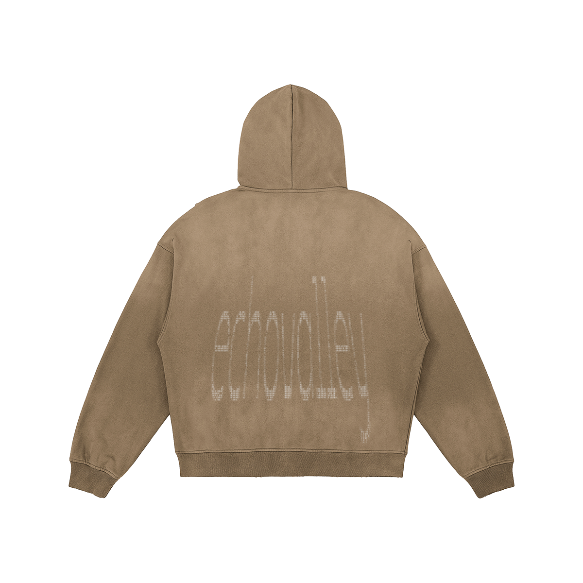 ATAVIST #002 Full-Zip Hoodie Dark Grey — Backprint Detail