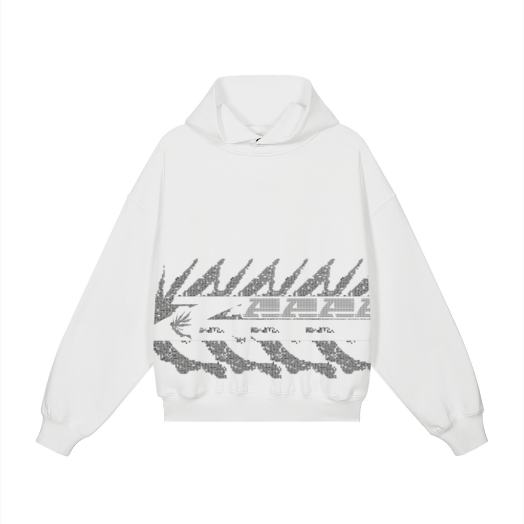 ATAVIST #003 Snap-Collar Hoodie Faded Black — Print-Vorschau