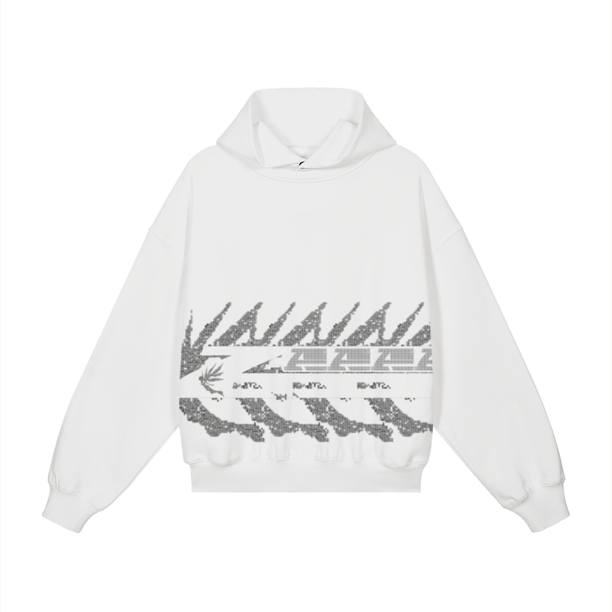 ATAVIST #003 Snap-Collar Hoodie Faded Black — Print-Vorschau
